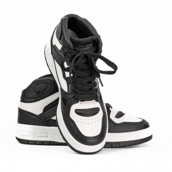 Sneakers înalți Negru:Alb-j2317-1-3